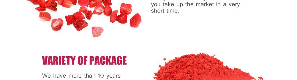 Bulk freeze dried strawberries and bananas